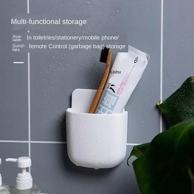 Self-Adhesive White Remote Control Storage Box, Phone Charging Station Self-Adhesive White Remote Control Storage Box, Phone Charging Station
